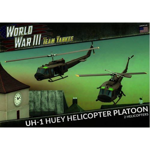 Team Yankee WWIII: American: UH-1 Huey Transport Helicopter Platoon (Plastic)