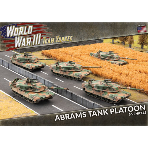 Team Yankee WWIII: American: M1A1 Abrams Tank Platoon (x5 Plastic)