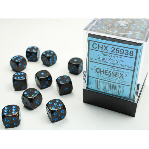  Speckled® 12mm d6 Blue Stars™ Dice Block™ (36 dice)
