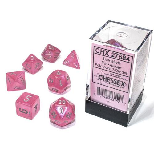 BorealisåÂ Polyhedral Pink/silver Luminary 7-Die Set