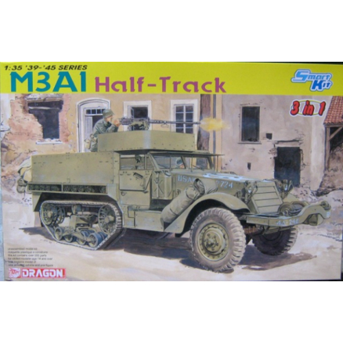 Dragon 1/35 US M3A1 Half-Track (3 in 1) Plastic Model Kit [6332]