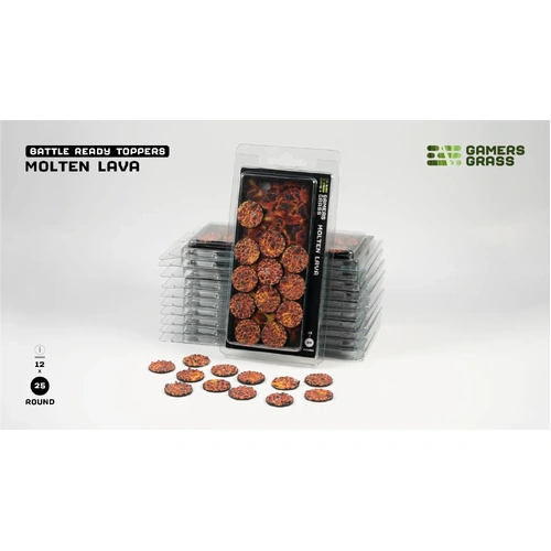 Gamers Grass - Molten Lava - Round 25mm (x12)