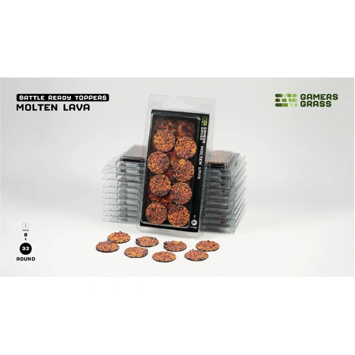 Gamers Grass - Molten Lava - Round 32mm (x8)