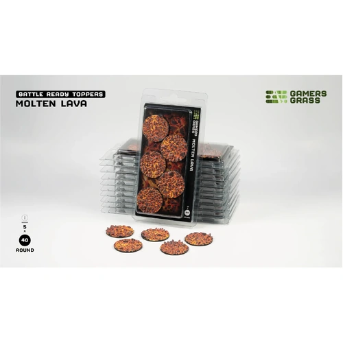 Gamers Grass - Molten Lava - Round 40mm (x5)