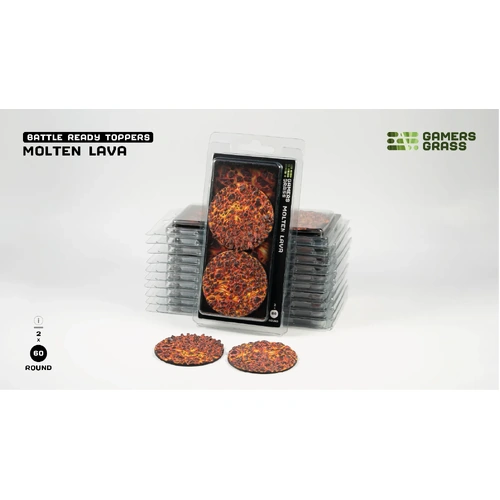 Gamers Grass - Molten Lava - Round 60mm (x2)