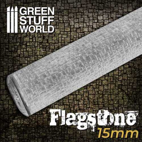 Green Stuff Rolling Pin - Flagstone 15mm