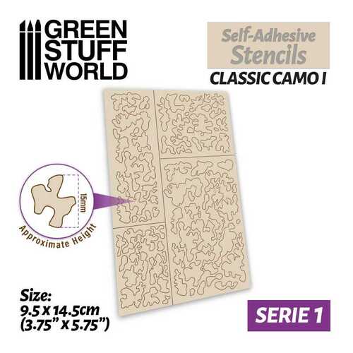 Self-Adhesive stencils - Classic Camo 1 