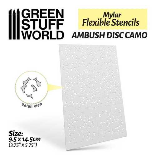Mylar Flexible Stencils AMBUSH DISC CAMO