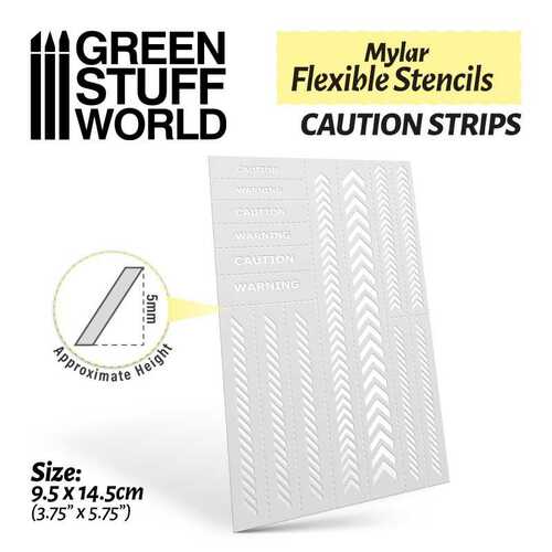 Mylar flexible stencils - Caution Strips