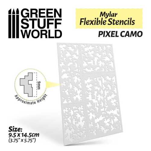 Mylar flexible stencils - Pixel CAMO