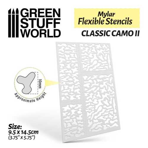 Mylar flexible stencils - Classic Camo 2