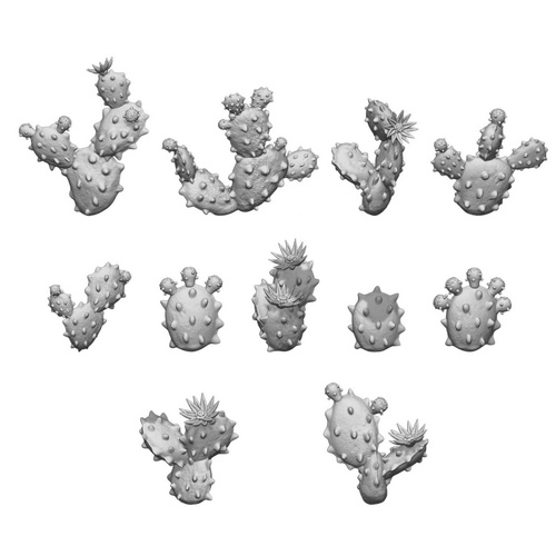 Green Stuff World - 3D Printed - Plants - Nopal Cactus