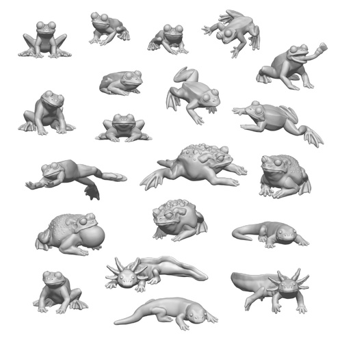 Green Stuff World - 3D Printed - Animals - Frogs & Toads