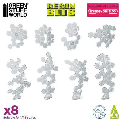 Green Stuff World 3D Printed - Special Effects Energy Shields (x8)