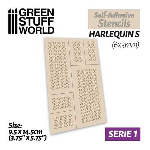Self-Adhesive stencils - Harlequin S (6x3mm) 