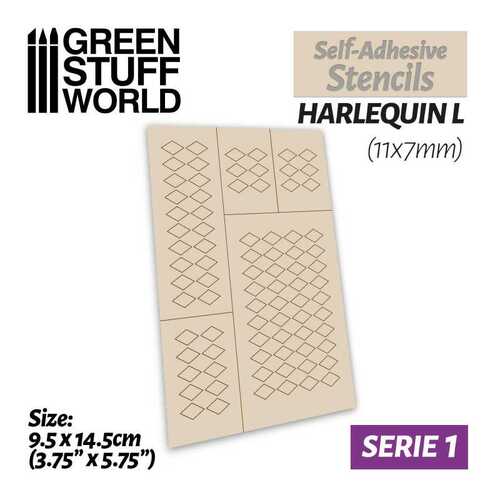 Self-Adhesive stencils - Harlequin L (11x7mm) 