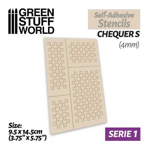 Self-Adhesive stencils - Chequer S (4mm) 