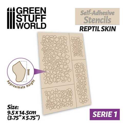 Self-Adhesive stencils - Reptile Skin 