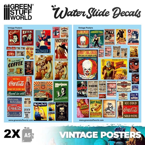 Green Stuff World - Waterslide Decals - Vintage Posters