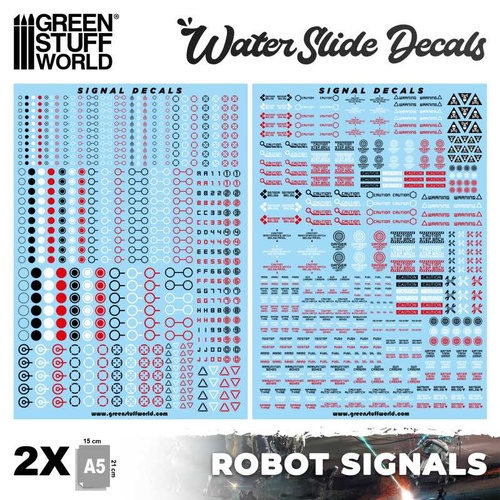 Green Stuff World - Waterslide Decals - Robot Signals