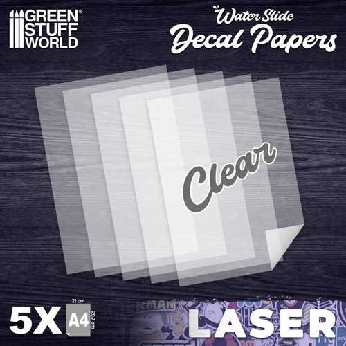 Green Stuff World - Waterslide Decals - Laser Transparent