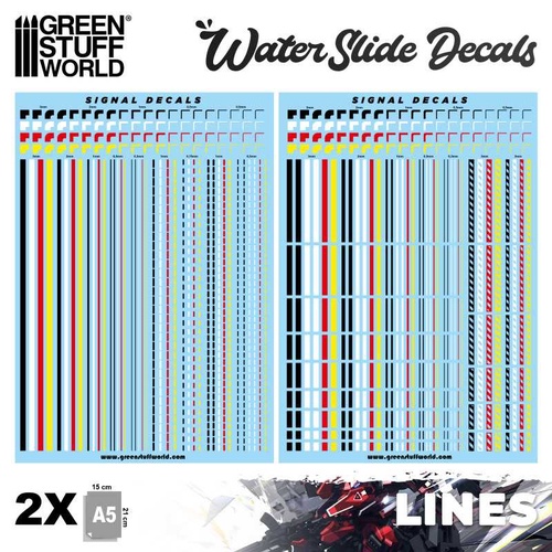 Green Stuff World - Waterslide Decals - Lines