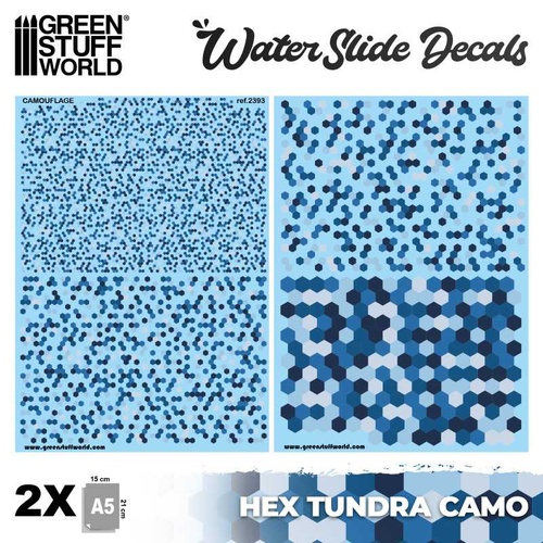 Green Stuff World - Waterslide Decals - Hex Tundra Camo