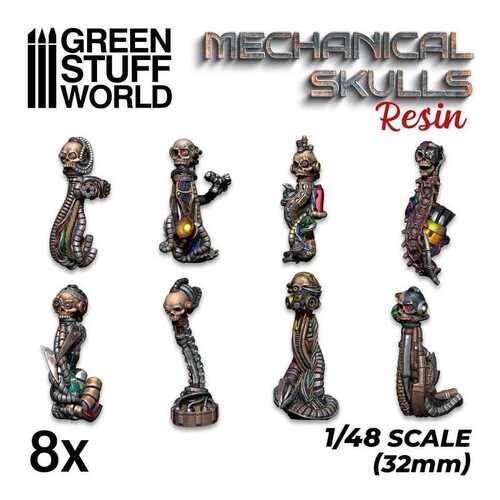 Green Stuff World Resin Mechanical Skulls