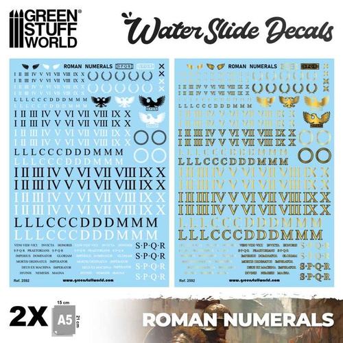 Green Stuff World - Waterslide Decals - Roman Numerals