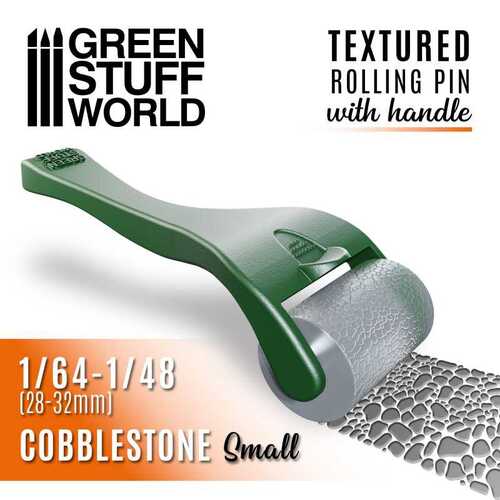 Rolling pin with Handle - Cobblestone Small 28-32mm
