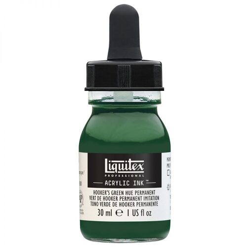 Liquitex Acrylic Ink 30ml - Hooker's Green Hue Permanent