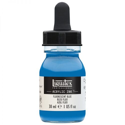 Liquitex Acrylic Ink 30ml - Fluro Blue
