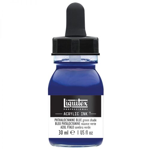Liquitex Acrylic Ink 30ml - Phthalocyanine Blue Green Shade
