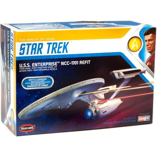 Polar Lights 1/1000 Star Trek U.S.S Enterprise Refit Wrath of Khan Edition 2T Plastic Model Kit