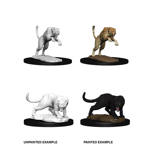 D&D Nolzurs Marvelous Unpainted Miniatures Panther & Leopard