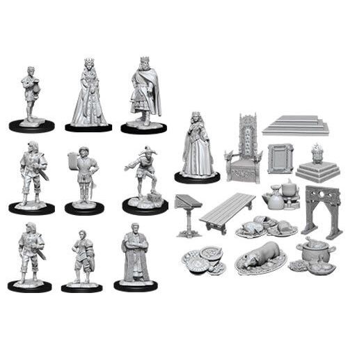 WizKids Deep Cuts Unpainted Miniatures Towns People Castle