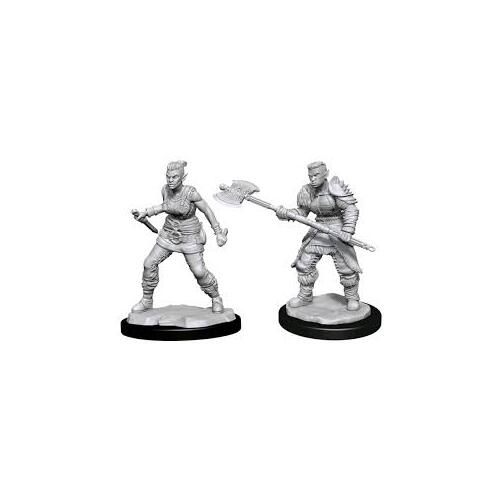 WizKids Deep Cuts Unpainted Miniatures Orc Female Barbarian